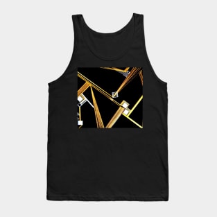 BLACK GOLD GEOMETRIC ART DECO MOD DESIGN Tank Top